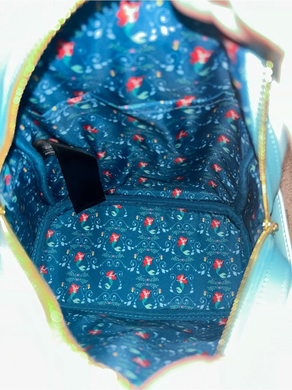 Loungefly Ariel Lenticular Teal and Pink Mini Backpack